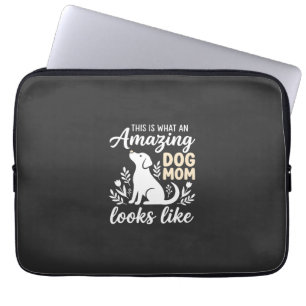 Housse Pour Ordinateur Portable Maman de chien incroyable fleur amoureux des chien