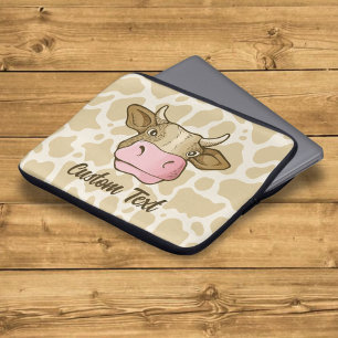 Housse Pour Ordinateur Portable Manche de l'ordinateur portable de la tête de vach