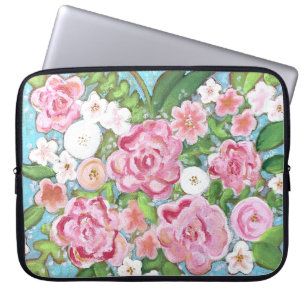 Housse Pour Ordinateur Portable Manche de portable rose Floral Spring Blooms