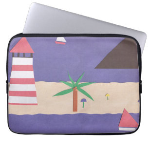 Housse Pour Ordinateur Portable Manche d'ordinateur avec une scène de plage