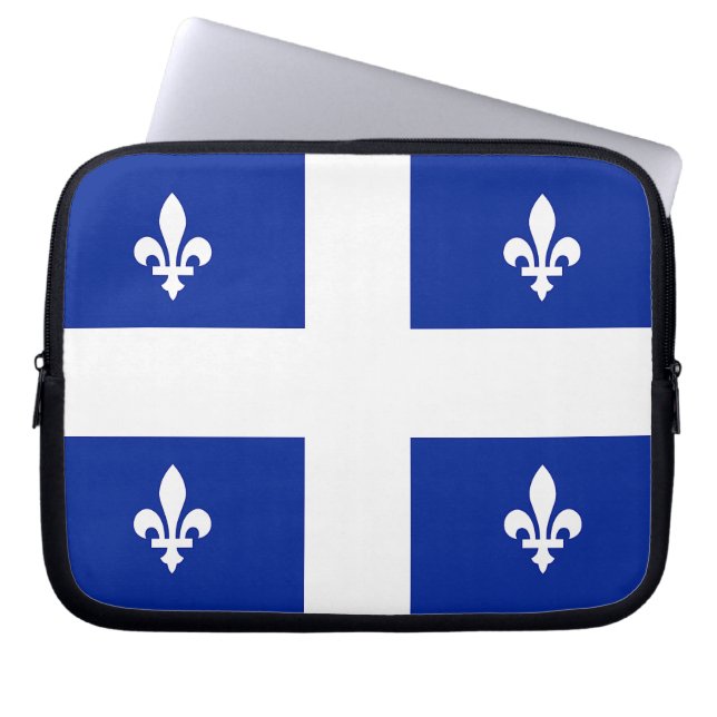 Housse Pour Ordinateur Portable Manche d'ordinateur portable à drapeau du Québec (Devant)
