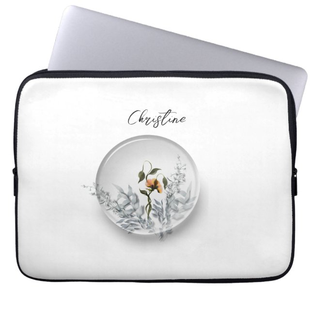 Housse Pour Ordinateur Portable Manche d'ordinateur portable à sphère florale (Devant)