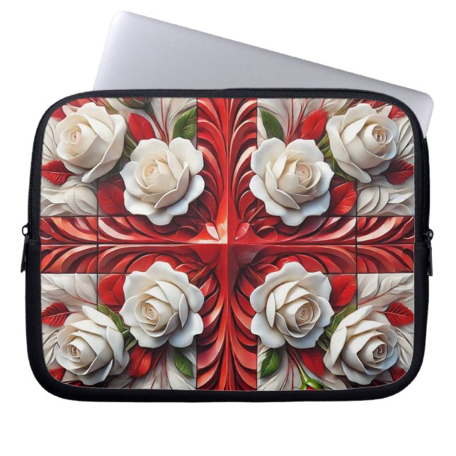 Housse Pour Ordinateur Portable Manche d'ordinateur portable avec design Rose angl (Devant)