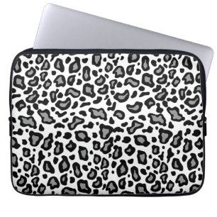Housse Pour Ordinateur Portable Manche d'ordinateur portable Leopard blanc