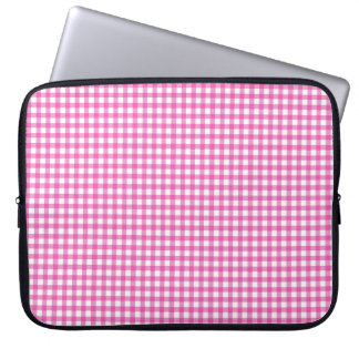 Housse Pour Ordinateur Portable Manche d'ordinateur portable rose En vichy