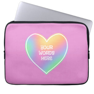Housse Pour Ordinateur Portable Manche d'ordinateur portable rose Rainbow personna