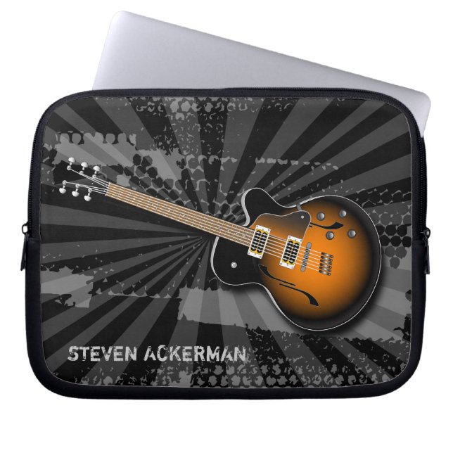 Housse Pour Ordinateur Portable Manche électronique Grunge Guitar Burst (Devant)