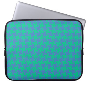 Housse Pour Ordinateur Portable Manche, émeraude et dent bleue pour ordinateur por