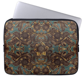 Housse Pour Ordinateur Portable Manche Ordinateur Portable En Cuir turquoise