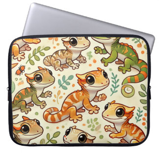 Housse Pour Ordinateur Portable Manche Ordinateur Portable Gecko Cute Crested