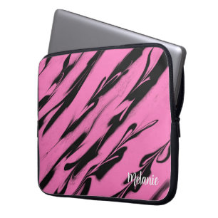 Housse Pour Ordinateur Portable Manche Ordinateur Portable Rose Zebra Stripes