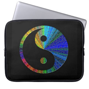 Housse Pour Ordinateur Portable Manche Ordinateur Portable Yin Et Yang Coloré