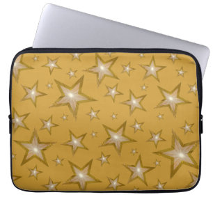 Housse Pour Ordinateur Portable Manche portable en néoprène "Gold" Stars 13 pouces
