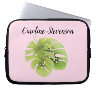 Housse Pour Ordinateur Portable Manche portable feuille Monstera