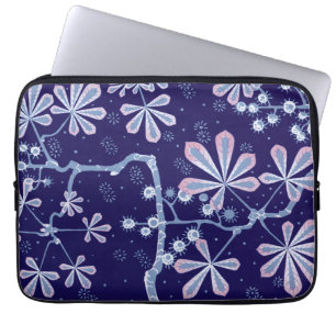 Housse Pour Ordinateur Portable Manche pour ordinateur portable Damask Frost Flowe