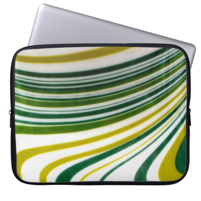 Housse Pour Ordinateur Portable Manche pour ordinateur portable Green Swirl (Devant)