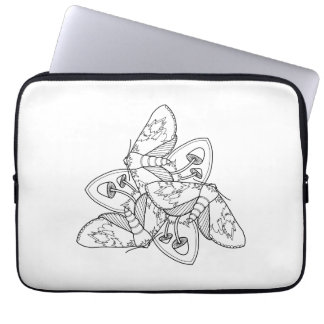 Housse Pour Ordinateur Portable Manche pour ordinateur portable Moth and Mushroom 
