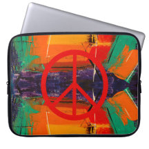 Manche pour ordinateur portable Peace & Graffiti