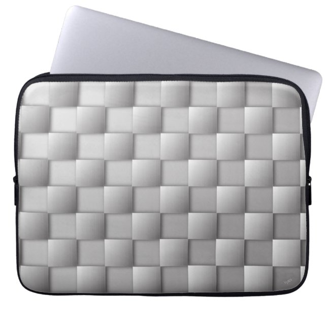 Housse Pour Ordinateur Portable Manche pour ordinateur portable Silver Checkers (Devant)