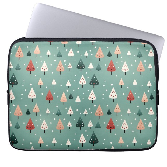 Housse Pour Ordinateur Portable Manche pour ordinateur portable Snowy Winter Fores (Devant)