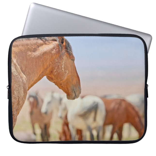 Housse Pour Ordinateur Portable Manche pour ordinateur portable Wild horse (Devant)