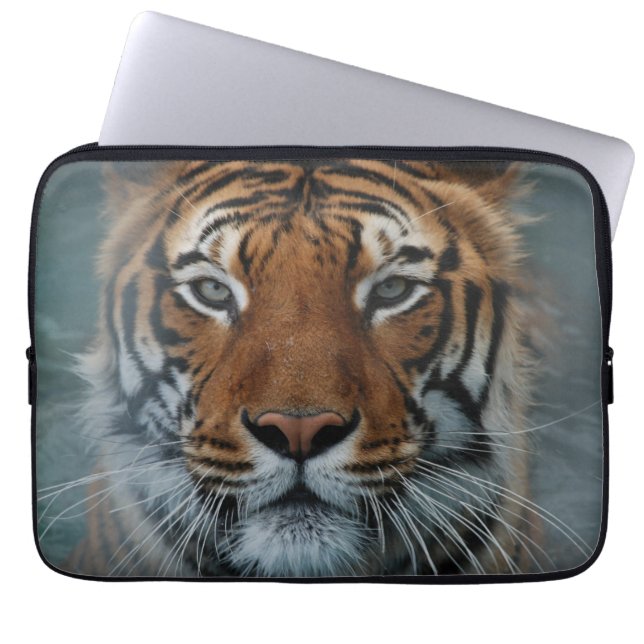 Housse Pour Ordinateur Portable Manches de l'ordinateur portable Grand Tiger Face (Devant)