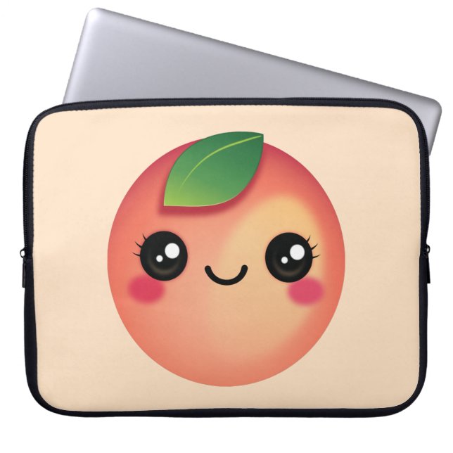 Housse Pour Ordinateur Portable Manches pour ordinateur portable Kawaii Peach (Devant)