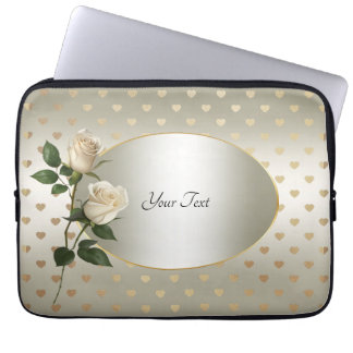 Housse Pour Ordinateur Portable Manches pour ordinateur portable White Roses Gold