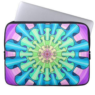 Housse Pour Ordinateur Portable Mandala arc-en-ciel