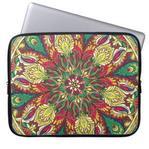 Housse Pour Ordinateur Portable Mandala Bandana : Conception Vintage Sans Couche.