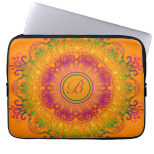 Housse Pour Ordinateur Portable Mandala floral ethnique