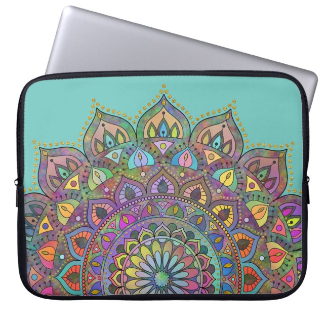 Housse Pour Ordinateur Portable Mandala Inde Style 1 (Devant)