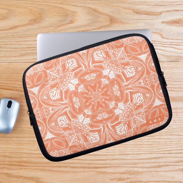 Housse Pour Ordinateur Portable Mandala papillon (Créateur téléchargé)