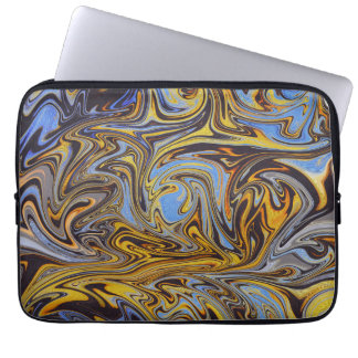 Housse Pour Ordinateur Portable Marble Forms – Blue & Gold Art Mouse Pad