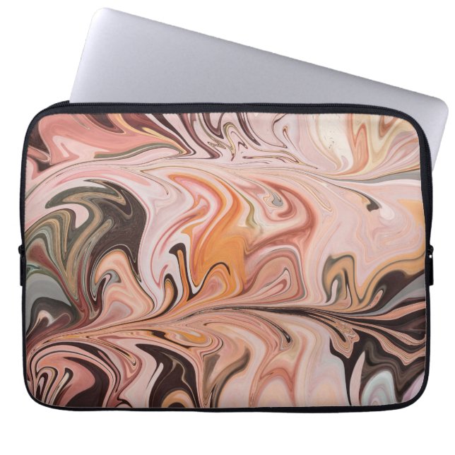 Housse Pour Ordinateur Portable Marble Forms – Pink & Beige Soft Marble (Devant)