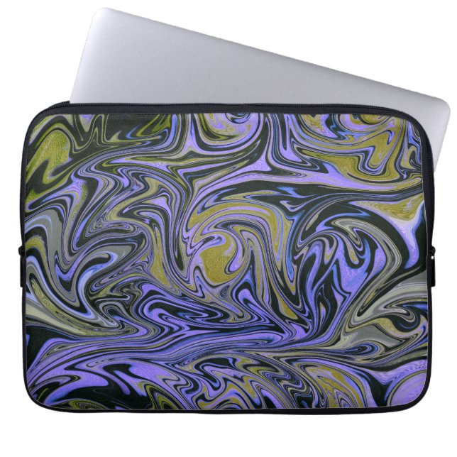Housse Pour Ordinateur Portable Marble Forms – Violet & Gold Mystic Energy (Devant)