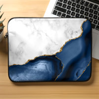 Marbre blanc Agate bleu marine doré