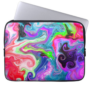 Housse Pour Ordinateur Portable Marbre blanc River Marbre coloré Art