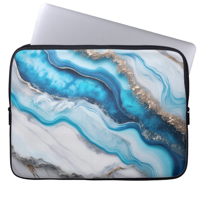 Housse Pour Ordinateur Portable Marbre de Blue River (Devant)