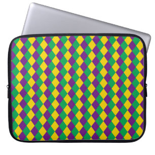Housse Pour Ordinateur Portable Mardi Gras Diamonds : Motif festif dynamique