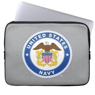 Housse Pour Ordinateur Portable Marine américaine   Officier Crest