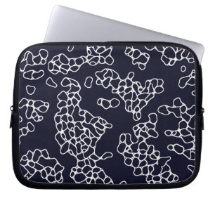 Housse Pour Ordinateur Portable Marine moderne et Motif blanc