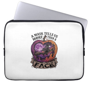 Housse Pour Ordinateur Portable Masque En Dit Plus Que Visage Sorcière D'Halloween