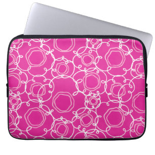 Housse Pour Ordinateur Portable Matrice Florale Abstraite (Rose Chaud) Beaux-Arts