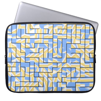 Housse Pour Ordinateur Portable Maze bleu et jaune