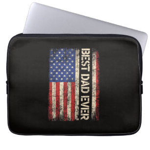 Housse Pour Ordinateur Portable Meilleur Papa Jamais Drapeau Américain Cadeaux pou