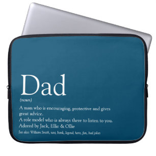 Housse Pour Ordinateur Portable Meilleur Papa Père Daddy Définition Bleu au Monde