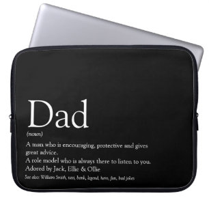 Housse Pour Ordinateur Portable Meilleur papa père papa du monde Définition Papa N