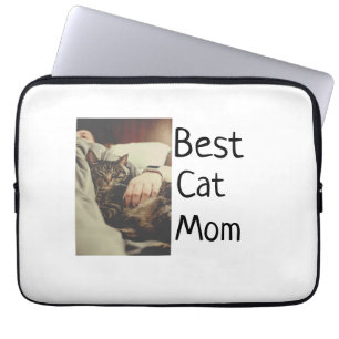 Housse Pour Ordinateur Portable Meilleure maman chat papa ajouter chat photo nom c