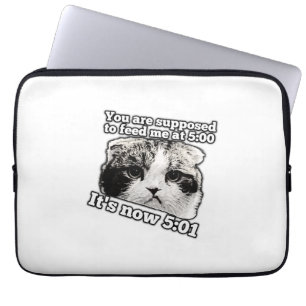 Housse Pour Ordinateur Portable Mème de chat fâché drôle pour les propriétaires de